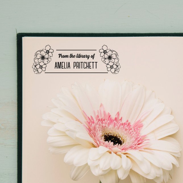 Beautiful Hand Drawn Flowers From the Library Of Self-inking Stamp (Creator Uploaded)