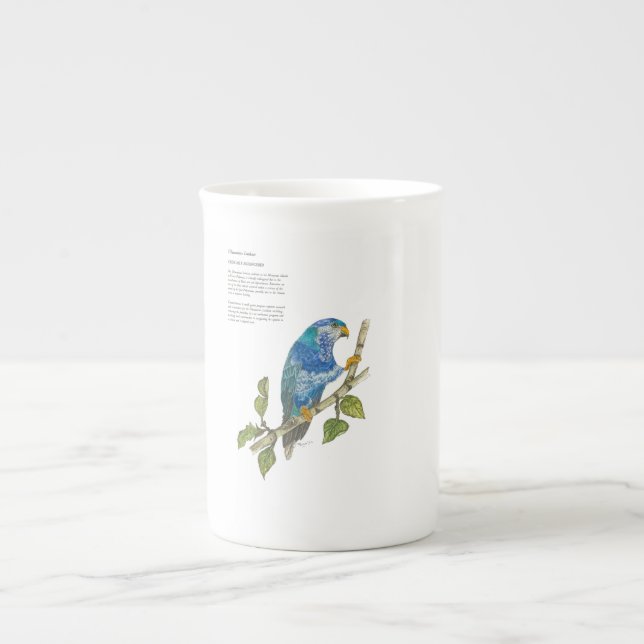 Beautiful Hand Painted Endangered Lorikeet Bone China Mug (Front)
