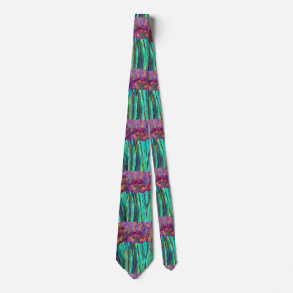Beautiful Hand-Painted Flowers Necktie