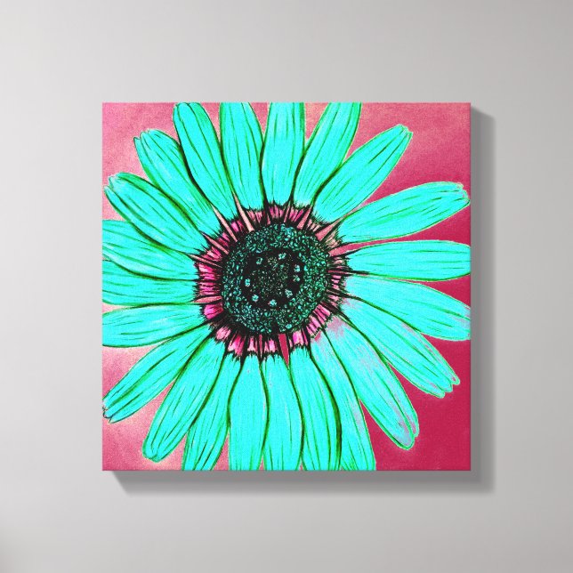 Beautiful Hand sketch Flower Canvas Print (Front)