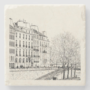 Beautiful Hand Sketch Stone Coaster