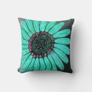 Beautiful hand Sketched Flower Cushion