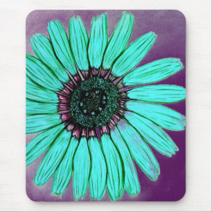 Beautiful hand Sketched Flower Mouse Pad