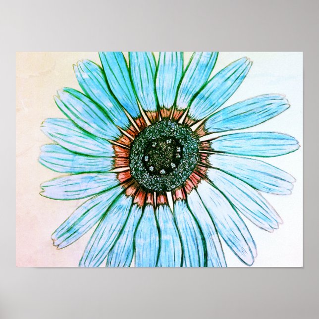Beautiful Hand sketched Flower Poster (Front)