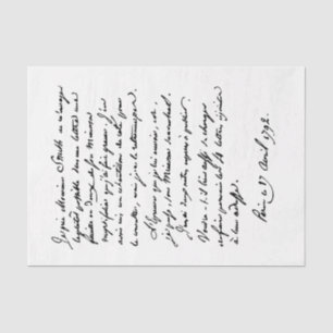 Beautiful Handwritten French Script Paris 1792 Tissue Paper