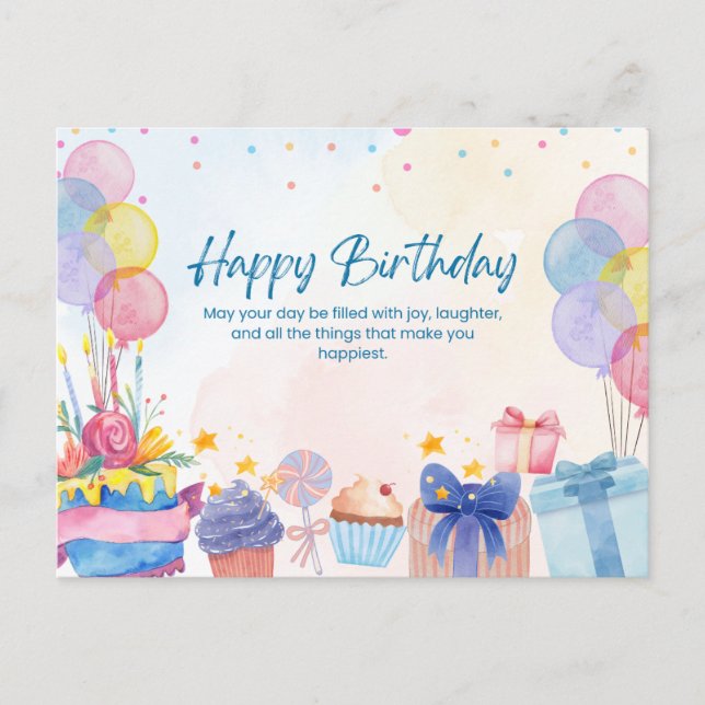 Beautiful Happy birthday  Postcard (Front)