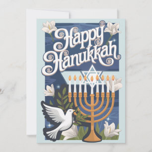 Beautiful Happy Hanukkah Holiday Card