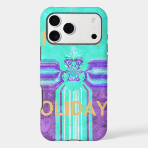 Beautiful Happy Holidays Blue Cyan  vector design