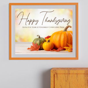 Beautiful Happy Thanksgiving Customisable Business Poster