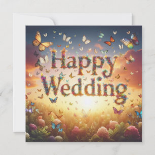 Beautiful Happy Wedding Greeting Cards