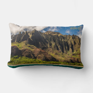Beautiful Hawaii Mountains Lumbar Cushion