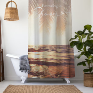 Beautiful Hawaiian Golden Beach  Shower Curtain