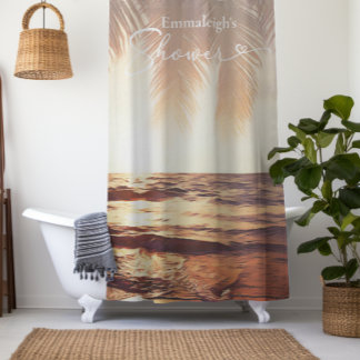 Beautiful Hawaiian Golden Beach Shower Curtain