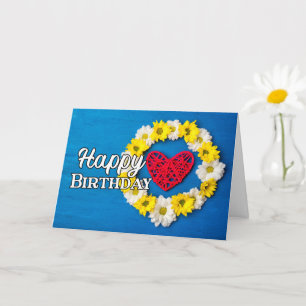 Beautiful Heart And Flower Collage Card