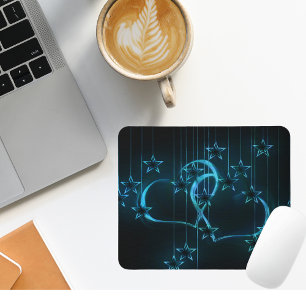 Beautiful Heart and Star Mousepad