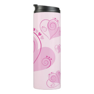 Beautiful Heart Pink  Thermal Tumbler