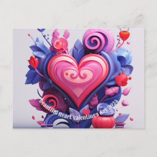 Beautiful heart valentine's day 2024 Postcard