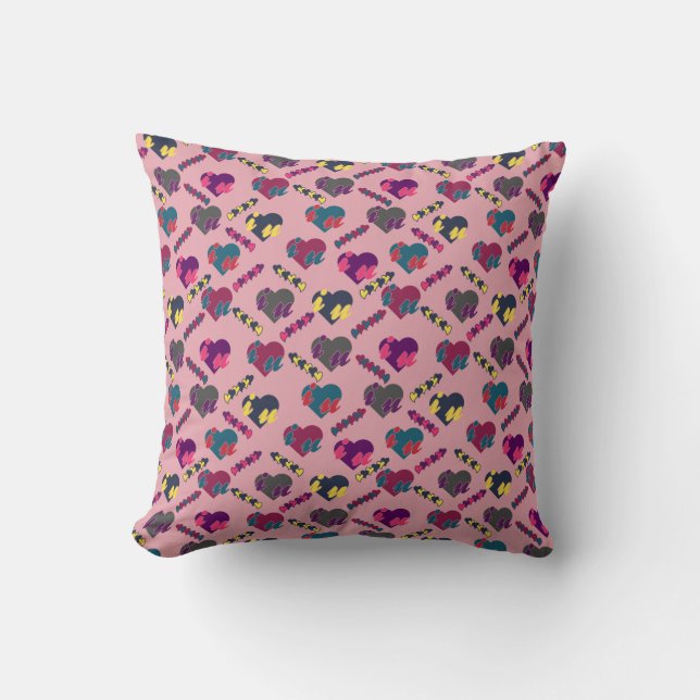 Beautiful Hearts Pattern Cushion (Front)