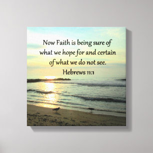 BEAUTIFUL HEBREWS 11:1 SUNRISE CANVAS PRINT