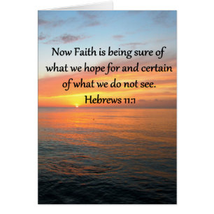 BEAUTIFUL HEBREWS 11:1 SUNRISE DESIGN
