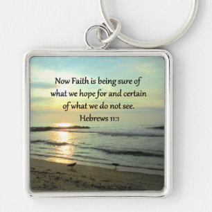 BEAUTIFUL HEBREWS 11:1 SUNRISE KEY RING