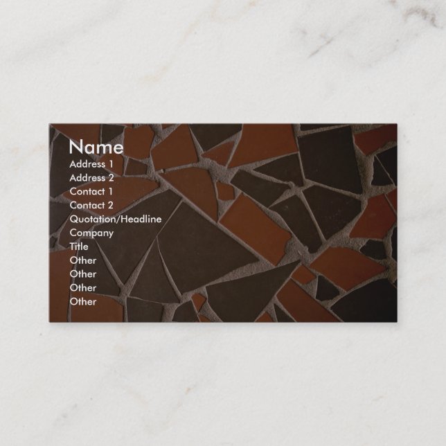 Beautiful Helter-skelter tile Business Card (Front)