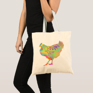 Beautiful hen watercolor tote bag
