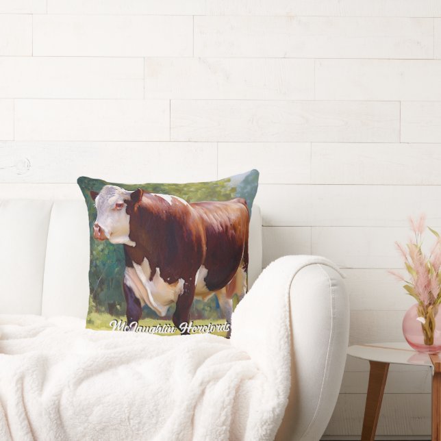 Beautiful Hereford Bull Cushion (Couch)