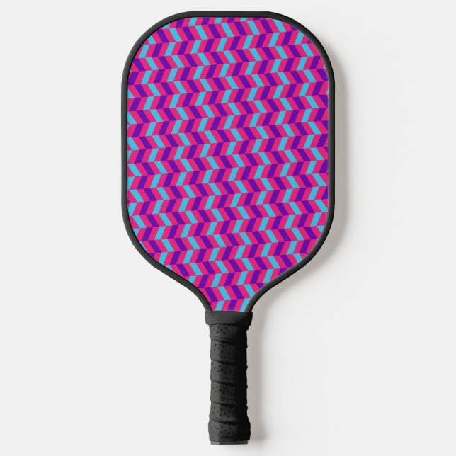 Beautiful Herringbone Gym Pink Pickleball Paddle (Front)