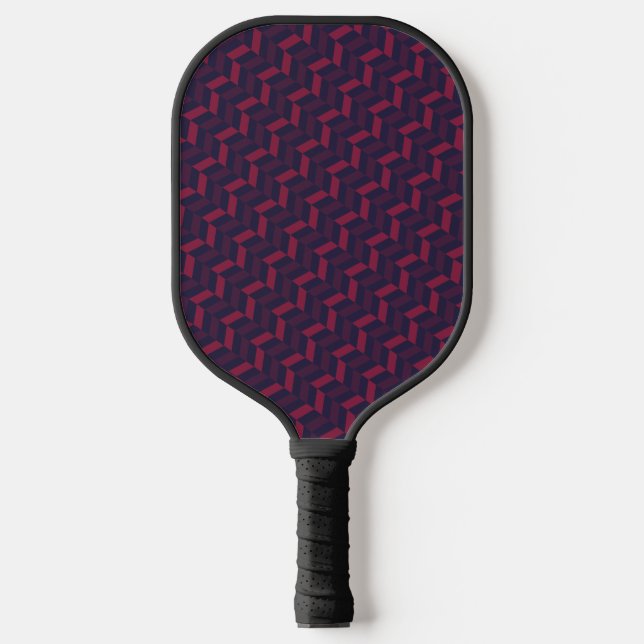Beautiful Herringbone Wine Pickleball Paddle (Front)