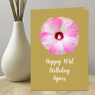 Beautiful Hibiscus 101st Birthday Card