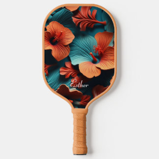 Beautiful Hibsicus Pickleball Paddle