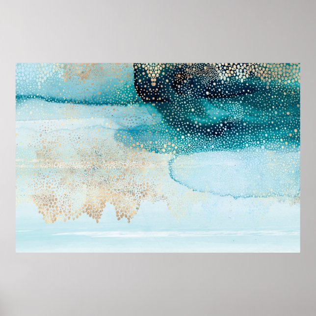Beautiful high-resolution watercolor with abstract poster (Front)