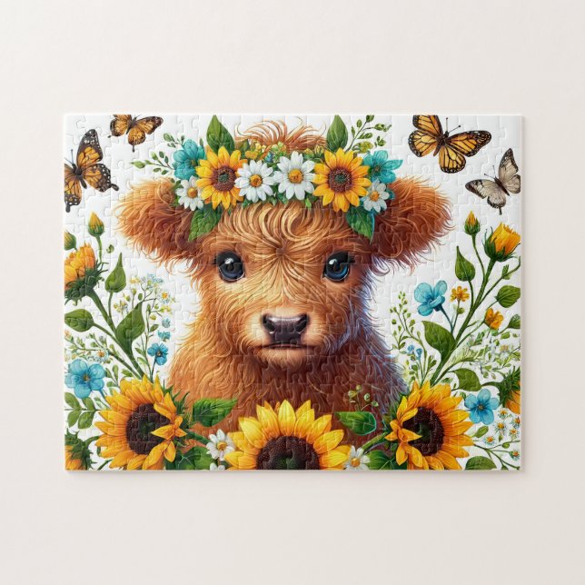 Beautiful Highland Cow Jigsaw Puzzle (Horizontal)