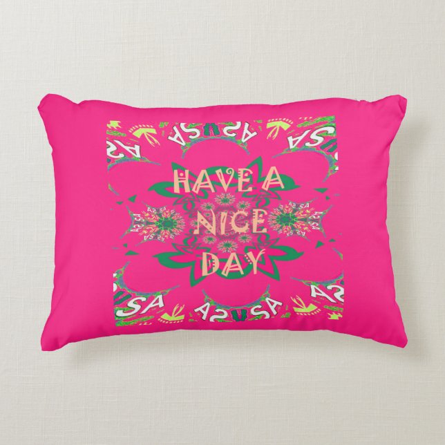 Beautiful home amazing lovely pattern design decorative cushion (Front)