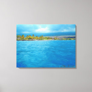 Beautiful Honaunau Hawaii land sea canvas print