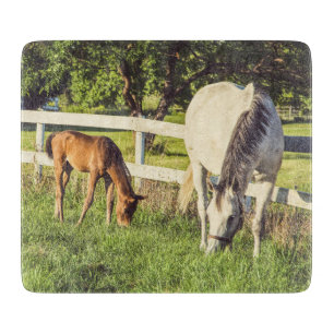 Beautiful Horse and Foal Farmhouse Cutting Board