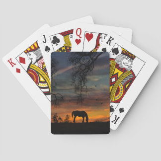 Beautiful Horse and Oak Tree Playing Cards