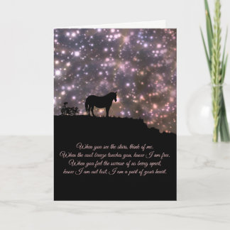 Beautiful Horse and Poem Sympathy Card