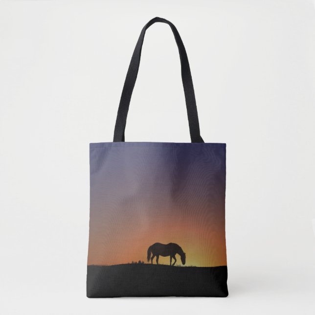 Beautiful Horse and Sunrise Tote Bag (Front)