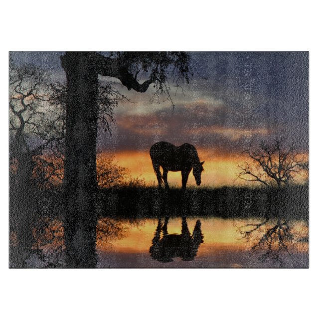 Beautiful Horse and Water Cutting Board (Front)