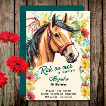 Beautiful Horse and Wildflower Birthday Party