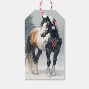Beautiful Horse Christmas Gift Tag