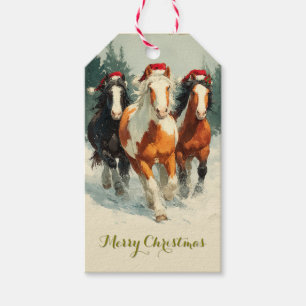 Beautiful Horse Christmas Gift Tag