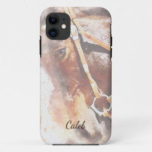 Beautiful Horse  Customise Name Case-Mate iPhone Case