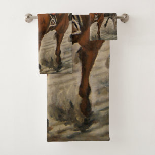 Beautiful Horse Delights Owners in Classic Race Bath Towel Set