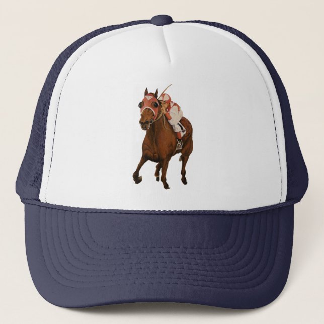 Beautiful Horse Delights Owners in Classic Race Trucker Hat (Front)