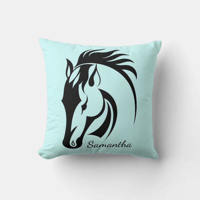 Beautiful Horse Design Throw Pillow (Front)