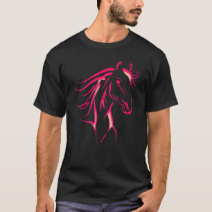 Beautiful horse head with mane girls riding horses T-Shirt