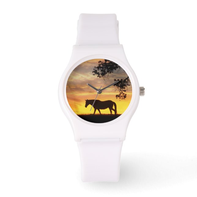 Beautiful Horse in the Sunset Watch (Front)